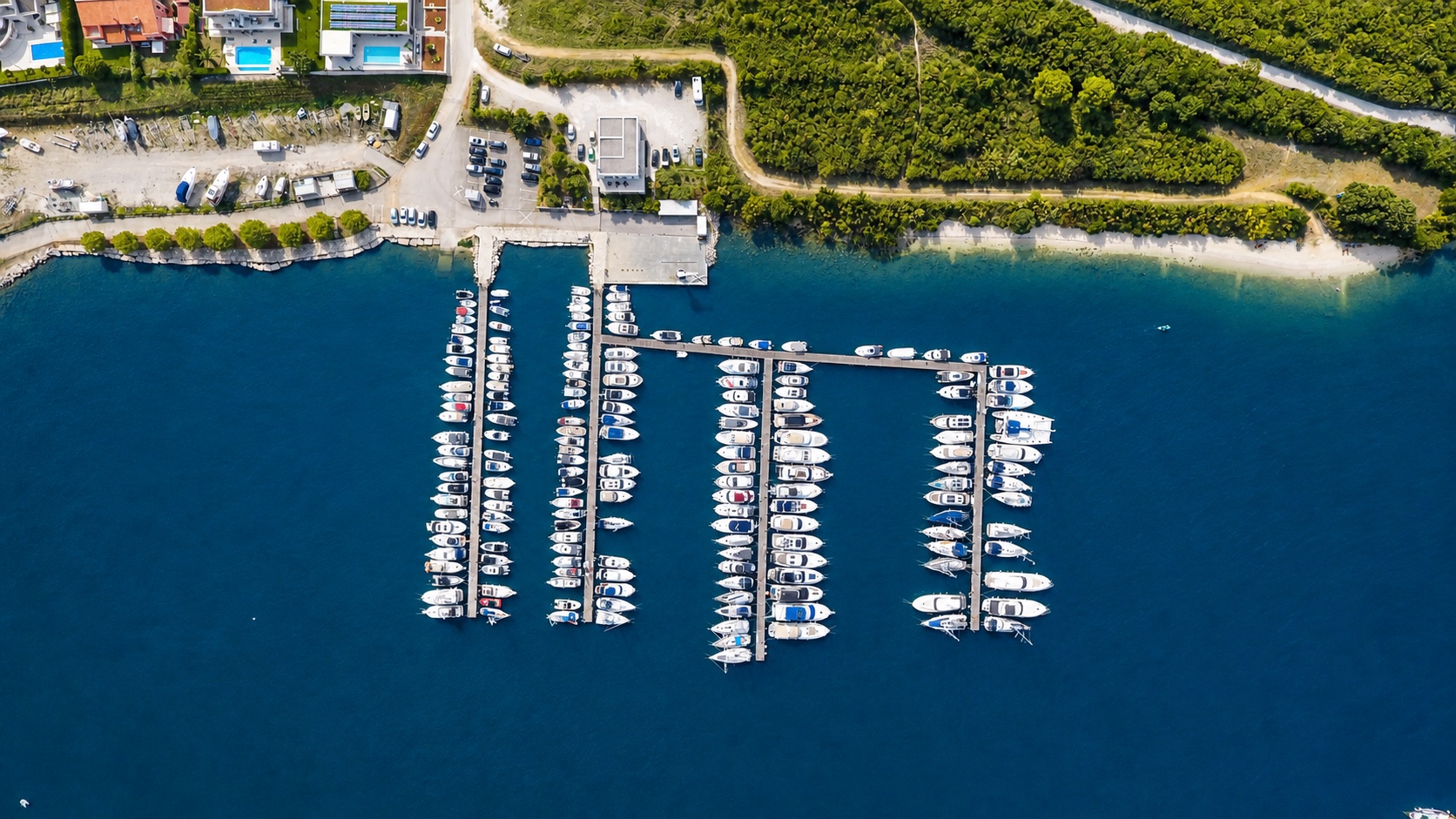 Porto Volme marina infrastructure from above